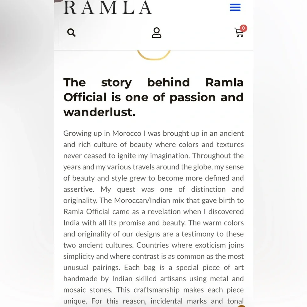 RAMLA handbag Handmade - Picture 2 of 7